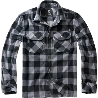 Brandit Textil Langarmhemd Schwarz/Grau 3XL