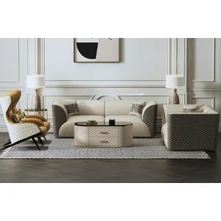 Garnitur 3+2 Sitzer Couchtisch Beistelltisch Wohnlandschaft Sofa Couch 3tlg.