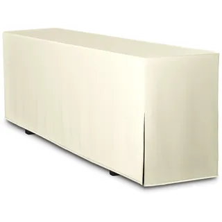TexDeko® Biertischhusse Premium für Bierzeltgarnitur 220 x 70cm Creme | nur Tischhusse, blickdichtes Material, waschbar, Hohe Material- & Verarbeitungsqualität, doppelt umsäumt, griffiger Stoff