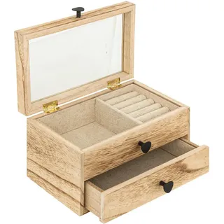 Atmosphera Createur d ́interieur Schmuckkästchen Inuit Holz , Braun , 11.5x12.6x19.7 cm , Ordnen & Aufbewahren, Schmuckaufbewahrung