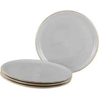 CreaTable Pizzateller Vintage Nature grau 4er Set