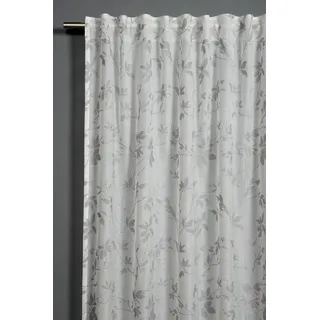 Sehlbach Fertiggardine mit Gardinenband, Ausbrenner Zweige, grau, 140 x 175 cm