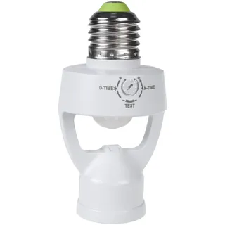 Maclean Brackets Maclean MCE233 Lampenfassung mit Bewegungssensor und Dämmerungssensor E27 Fassung Adapter Erfassungsbereich 360° Sensor Automatische Beleuchtung