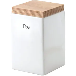 Continenta Keramik Vorratsdose | Ideal Für Vorräte & Mit Luftdichtem Verschluss | Handmade In Portugal | Weiß | 1000ml (29x18,5x1,2cm)