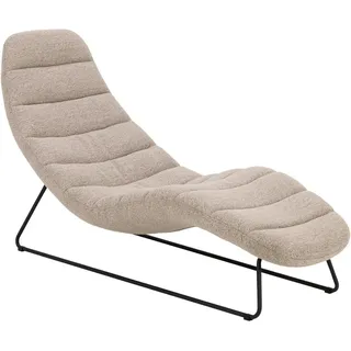 Mid.you Relaxliege , Beige , Metall , 63x86x156 cm , Rücken echt , Wohnzimmer, Sessel, Relaxliegen