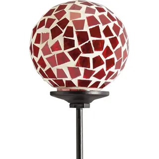Garten-Stecker mit Mosaik-Kugel 75 cm Rot