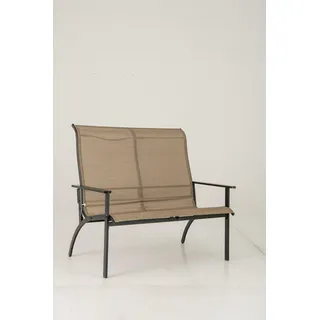 FANTASK 2-Sitzer Balkontank bis 400 kg belastbar, wetterfeste Gartenbank, Terrassenbank mit hoher Rückenlehne & Armlehnen, 120 x 81 x 106 cm