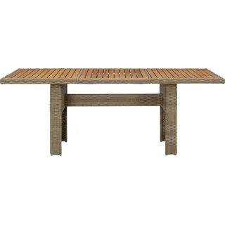 vidaXL Garten-Esstisch Braun 200x100x74 cm Poly Rattan - Braun