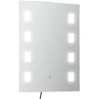 Badezimmerspiegel - LED-Spiegel - Antibeschlag-Funktion - 70 x 2,7 x 50 cm - Montage Erforderlich - Silber