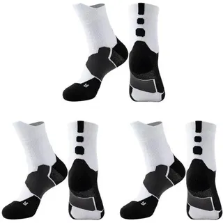 3 Paar kurze Sportsocken – Rutschfeste Socken – Größe 38-45 – Atmungsaktiv und schweißabsorbierend – Sportsocken für Fußball, Basketball, Rugby, Yoga, Wandern, Laufen