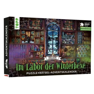 Frechverlag Puzzle-Rätsel-Adventskalender Im Labor der Winterhexe 2023