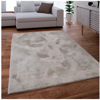 Paco Home Fellteppich »Kunstfell Soft 380«, rechteckig, 14 mm Höhe, Langflor, Kuschelteppich - besonders weich, Uni-Farben grau