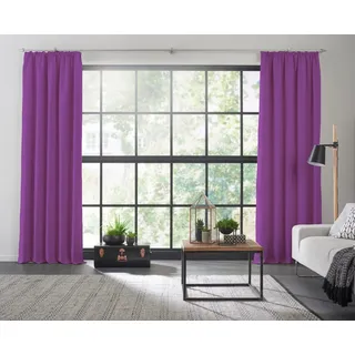 Vorhang WIRTH "Dim out" Gr. 1, lila, B:145cm H:150cm, Polyester, Gardinen, Vorhang