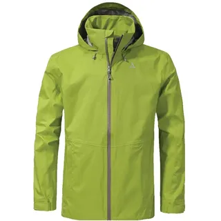 Schöffel Herren 2.5L Jacket Aiplspitz M, leichte Outdoor Jacke, wasserdicht & atmungsaktiv, Regenjacke aus 2,5-Lagen Venturi mit 2-Wege-Stretch und verstellbarer Kapuze, green moss, 50