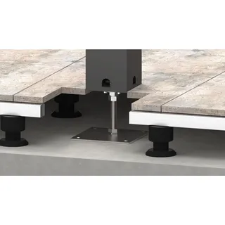 Biohort Grundplatte Höhenverstellbar für Pergola Dunkelgrau-Metallic