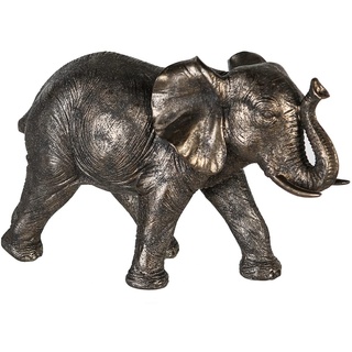 Gilde Elefant Zambezi Grau Gold - Breite 29 x Höhe 18 cm