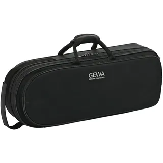 GEWA Trompetenkoffer Symphony für 1 Trompete (Perinet oder Drehventil), Nylongewebe, Fiberglaskern, inkl. Rucksackriemen, individuell einstellbare Innenaustattung, Zubehör- und Notentasche, schwarz