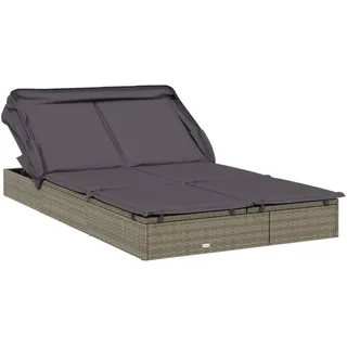 vidaXL Sonnenliege 213 x 118 x 97 cm Grau