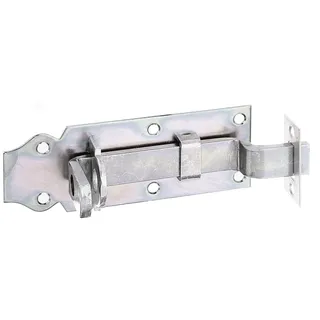 GAH Alberts Schlossriegel 120 x 44 gekröpft mit Schließblech
