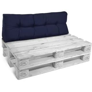 Beautissu Palettenkissen 120 x 40 x 10 cm Dunkelblau 1 St.