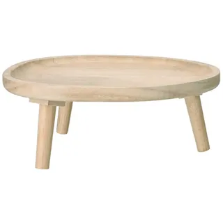 Ambia Home Serviertablett , Naturfarben , Holz , Uni , oval , 25x13x31.5 cm , Lfgb , mit Beinen, lebensmittelecht , Geschirr, Tischkultur & Serviergeschirr, Tabletts