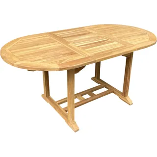 Teak Tisch Gartentisch Garten ausziehbar Esstisch Teakmöbel Holztisch 210/160cm