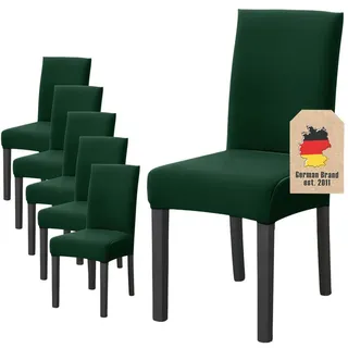 Stuhlhusse (6-tlg. Set) , Grün , Kunststoff , 1x38 cm , Heimtextilien, Bezüge, Stuhlhussen