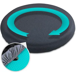 Maximex Gel Drehkissen, 360° drehbares ergonomisches Kissen mit schonender Aussparung in der Mitte, druckentlastender Sitzkomfort, Rückenschonendes Kissen als praktische Sitz- & Aufstehhilfe