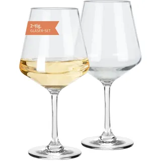 Moritz Milano Weingläser 460 ml Camping Gläser Polycarbonat 2 Stück bruchfest Weißwein Gläser Set kratzfest Weißweingläser