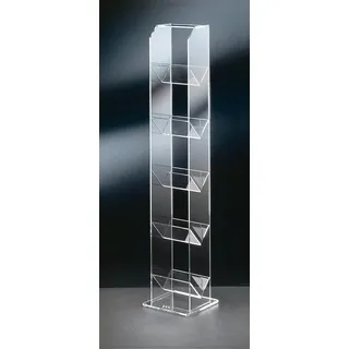 PLACES OF STYLE CD-Regal PLACES OF STYLE "Remus", transparent, B:20cm H:101cm T:20cm, Acrylglas, Regale, aus Acrylglas