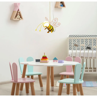 Globo Kinderhängeleuchte , Multicolor , Kunststoff , Biene , 95 mm , F , 36x120 cm , Lampen & Leuchten, Innenbeleuchtung, Kinderzimmerlampen, Kinderhängeleuchten