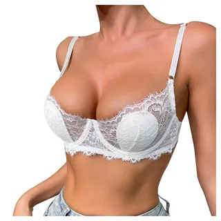 Dirndl BH Push Up Extrem Für Kleine Brüste Dirndl Sexy Body Damen Erotische Body Baumwolle Mit Bügel Weiss Damen
