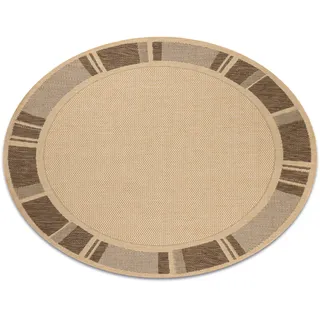 TEPPICH SIZAL KREIS FLOORLUX 20195 mais / coffe beige rund 200 cm - Beige