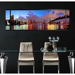 3D-Wandaufkleber, selbstklebend, 3D-Effekt, Brooklyn Bridge, Wandsticker für Schlafzimmer, Erwachsene, 3D-Wandtattoo, Wohnzimmer, Wandaufkleber, Trompe das Auge, 40 x 120 cm