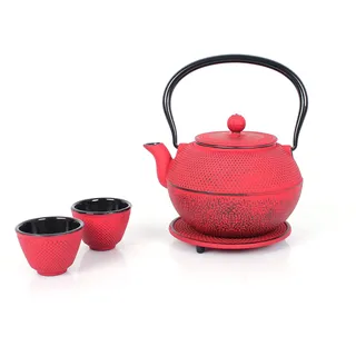 Echtwerk Teeservice Gusseisen 1,1 l Rot
