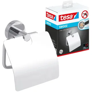 Tesa SMOOZ Toilettenpapierhalter mit Deckel, Hochglanzverchromt