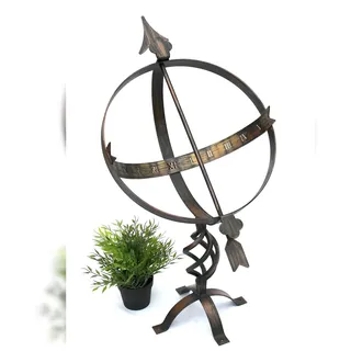 DanDiBo Ambiente DanDiBo Sonnenuhr Garten Groß Metall Patina Schmiedeeisen Deko Wetterfest 70 cm Gartenuhr Uhr