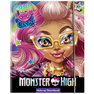 Lisciani - MONSTER HIGH - Make-up und Malaktivitätsbuch - Fantastisches Make-up - Für Kinder ab 6 Jahren - 44 Seiten - Enthält Skizzenbuch mit Make-up-Set & Spiegel