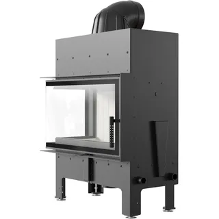 Kratki Luftkamin | FLOKI M | 10 kW | links | weißer Brennraum