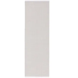 benuta Baumwollläufer Ron handgewebt 80x300 cm , Weiß , Textil , Uni , Rechteckig , 80x300 cm , Oeko-Tex® Standard 100 , für Fußbodenheizung geeignet , Teppiche und Böden, Teppiche, Teppichläufer, Läufer
