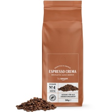 by Amazon Espresso Crema Kaffeebohnen – Rainforest Alliance-Zertifizierung, Leichte Röstung, 500 g (1er-Pack)