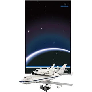 Display Wandboard für Lego 10360 Space Shuttle Transport Boeing 747 - Wandhalterung Display Ständer Kunst Wandhalterung Rahmen für 10360 Space Shuttle Transport Bauset - 50 x 80 cm (A)