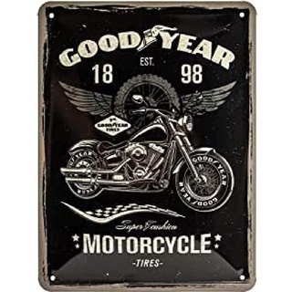 Nostalgic-Art Blechschild 15x20 cm - GOOD YEAR - Super Motorcycle