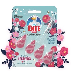WC-Ente Active Clean, WC Duftspüler-Einhänger, WC Reiniger, First Kiss Flowers, Limited Edition, 8er Pack (8 x 38,6 g)