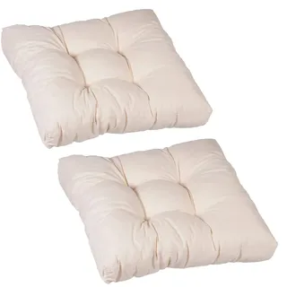 Beo Sitzkissen 60x60 cm wasserabweisend für Lounge Gartenmöbel | Made in EU Lounge-Kissen Beige | Stuhlkissen mit hoher Lichtechtigkeit - UV-Ausbleichschutz | Öko-Tex geprüft schadstofffrei