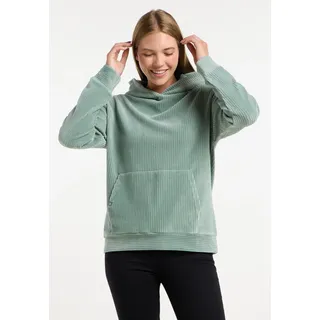 Sweatshirt RAGWEAR "COLBIE CORDY", Damen, Gr. M, grün (dusty grün), Sweatware, Obermaterial: 76% Baumwolle, 20% Polyester, 4% Elasthan, unifarben, regular fit normal, Rundhals, Bündchen, Sweatshirts Sweatshirt