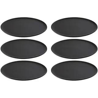 aida raw Speiseteller Ø 28 cm schwarz 6er Set