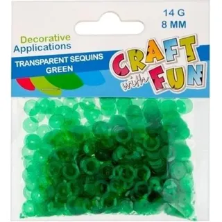 Cekiny transparentne 8mm zielony