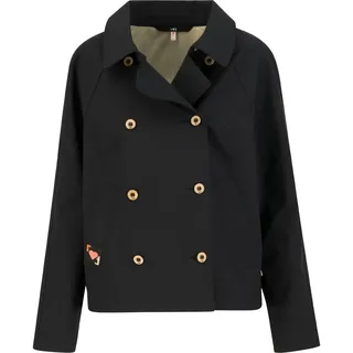 Blutsgeschwister Tiny Damen Trenchcoat leo dots black S