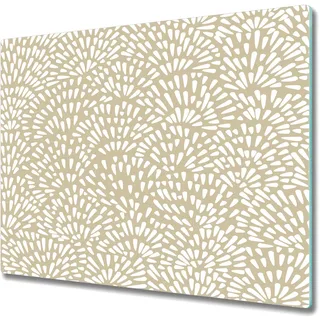 Küche Schneidebrett - Glas Schneidebrett - Herd Abdeckung - 60x52 - Beige Tränen Boho